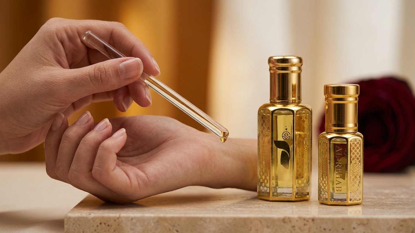 Parfum Huile auf der Haut